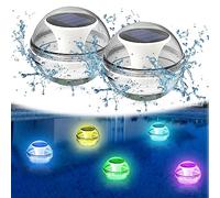 mizikuu Luci Piscina, 2 Pcs Luci Sommergibili per Piscina RGB Illuminazione Subacquea Impermeabile Piscina Fuori Terra Luci LED Galleggianti per All'aperto Piscina Spa Festa Giardino