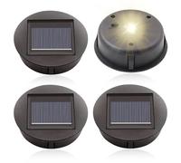 mizikuu Luci Solari di Ricambio con Lampadine a LED, 4 Pezzi Pannello Solare di Ricambio Impermeabile lanterna solare per Lanterna Solare da Giardino