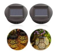 mizikuu Luci Solari di Ricambioi, Set di 2 Lampada Solare di Ricambio Pannello Solare di Ricambio con lampadine a LED Impermeabile per Lampade Solari fai da te e Decorazione da Giardino All'aperto