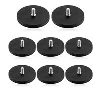 mizikuu Magneti al Neodimio Gommati, 8 pezzi Magnete Diametro 43mm con filettatura esterna M6 e Gomma Rivestimento, Forte Supporto Magnetico Per Illuminazione, Fotocamera, Strumenti, Attrezzatura