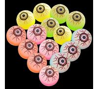 mizikuu Palline Rimbalzanti per Halloween, 15 Pezzi Bulbo Oculare Gonfiabile colori assortiti palline per occhi raccapriccianti Decorare per Dolcetti e Scherzetti e Feste di Halloween