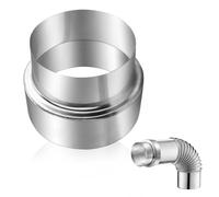 mizikuu Riduttore per Tubo di Fumo in Acciaio Inox, Connettore per Canna Fumaria Tubo di Scarico Adattatore per Canna Fumaria Riduzione del Diametro di 120 mm a Diametro di 100 mm