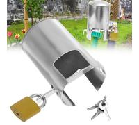mizikuu Serratura per rubinetto, blocco rubinetto esterno in metallo, copertura protettiva per rubinetto, antifurto e risparmio di acqua, copertura per esterni, cucina, tubo da giardino