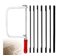 mizikuu Set di Seghe per Traforo con 7 Lame 14 18 24 Denti, Arco Seghetto Manuale per Gioielli Girevole a 360 Gradi Taglio Preciso Elevata Adattabilità Versatile per Metallo Legno Plastica