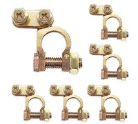 mizikuu Terminali Morsetti di Batteria, 6 Pezzi Kit Connettore Positivo 12V/24V Connettore Terminale Della Batteria Durevole Angolati per Auto, Camion, Roulotte, Case Mobili, Batterie