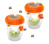 mizikuu Trappola Per Vespe, 2 Pezzi Trappola Calabroni Bottiglia Da Appendere Catcher per Insetti Zanzare Mosche Frutta Trappola Naturale per Esterni per Casa, balcone e Giardino, Arancione
