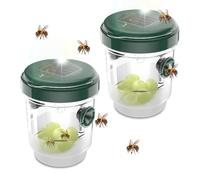 mizikuu Trappola Per Vespe, 2 Pezzi Trappola Calabroni Bottiglia Da Appendere Catcher per Insetti Zanzare Mosche Frutta Trappola Naturale per Esterni per Casa, balcone e Giardino, Verde