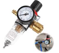 mizikuu Unità di manutenzione riduttore di pressione 1/4", Riduttore di Pressione ad Aria Compressa Separatore d'acqua Pneumatica Regolatore Filtro può Compressori d'Aria, Utensili Pneumatici
