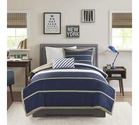 MIZONE Mi-Zone Ashton Copripiumino Blu, Navy, Twin/Twin XL