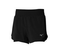 Mizuno 2in1 4.5 Pantaloncini Da Corsa Donna-Nero