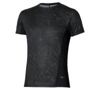 Mizuno Active DryAeroFlow Graphic Short Sleeve Tee Nero / Gray Uomo TagliaM