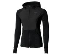 Mizuno Active Warmalite Hybrid Full Zip Hooded Long Sleeve Top Scarpe da corsa Nero Donna TagliaL