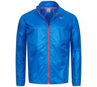 Mizuno Aero Giacca Windbreaker Casual In Nylon Blu Nuova