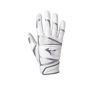 Mizuno B-303 - Guanto da baseball per adulti, colore: bianco/argento, taglia M