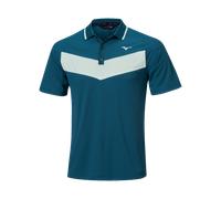 Mizuno Block Interlock Short Sleeve Polo Shirt Sailor Blu Uomo TagliaS
