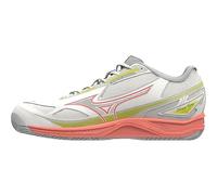 Mizuno Break Shot 4 AC (W), Scarpe da Paddle Donna, Snow White/Neon Flame/Ghost Gray, 38.5 EU, Snow White Neon Flame Ghost Grey, 38.5 EU