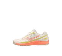 Mizuno Break Shot 4 AC (W), Scarpe da Paddle Donna, Snow White/Neon Flame/Ghost Gray, 40.5 EU, Snow White Neon Flame Ghost Grey, 40.5 EU