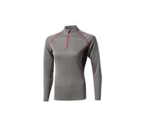 Mizuno Bt T-Shirt Ml Run 1/2 Zip Wool Finegrey/Pink Donna S