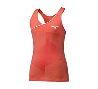 Mizuno - Canotta da Donna con Stampa, Donna, Tank, 5054698642726, Hot Coral, XS