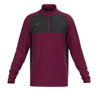 Mizuno Contrast 1/4 Zip Burgundy Uomo TagliaL