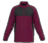 Mizuno Contrast 1/4 Zip Burgundy Uomo TagliaXXL