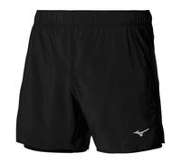 Mizuno Core 5.5 - Pantaloncini 2 in 1, colore: Nero, Nero , XL