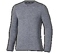 Mizuno Core Impulse Half Zip Long Sleeve Tee Quicksilver Uomo TagliaL