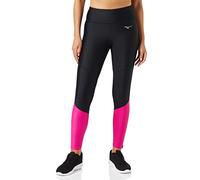 Mizuno Core Long Tight Pantaloni da Ginnastica, Pavone Nero/Rosa, XS Slim Donna
