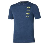 Mizuno Core Run Short Sleeve Tee Estate Blu Uomo TagliaL