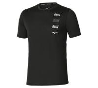 Mizuno Core Run Short Sleeve Tee Nero Uomo TagliaXL