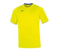 Mizuno T-shirt Core Short Sleeve Tee, Uomo - 44 (Yellow Fluo/Royal)