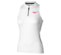 Mizuno Daybreakers Printed Canottiera Donna-Bianco,Blu Chiaro in bianco, Taglia: L