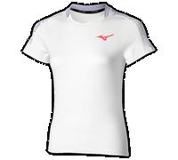 Mizuno Daybreakers Printed Short Sleeve Tee Bianco / Icelandic Blu Donna TagliaM