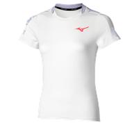Mizuno Daybreakers Printed Short Sleeve Tee Bianco / Icelandic Blu Donna TagliaS