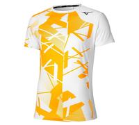 Mizuno Daybreakers Shadow Graphic Maglietta Uomini-Bianco,Giallo Limone in bianco, Taglia: XXL