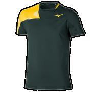 Mizuno Daybreakers Shadow Short Sleeve Tee Nero / Vibrant Giallo Uomo TagliaXL