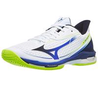 Scarpe da tennis da uomo Mizuno Wave Exceed Tour 7 AC - white/dazzling blue/light yellow - Bianco (45)