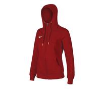 Mizuno Felpa c/cappuccio Sweat FZ, Donna - 62 (Rosso)