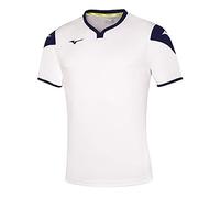 Mizuno Game Shirt Runbird Jr - Maglietta Unisex Bambino, Unisex - Bimbi 0-24, 1 Camicetta., P2EA7900, Bianco/Navy, 14 Anni