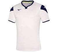 Mizuno Game Shirt Runbird - Maglietta da Uomo, Uomo, Maglietta, P2EA750071, Bianco/Navy, M