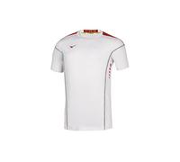 Mizuno Hex Rect Tee Maglietta da Uomo, Uomo, Maglietta, 62EA700276, Bianco/Rosso, L