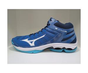MIZUNO INDOOR WAVE VOLTAGE MID SCARPA PALLAVOLO UNISEX COL.WHITE/SALSA/BLACK TG.