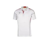 Mizuno Maglietta da Uomo Hex Rect, Bianco/Rosso, XL