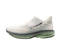 Mizuno Men's Wave Rider 28 Running Shoe, Scarpe da Corsa Uomo, Biancaneve Verde Gelato, 45 EU