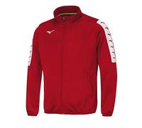 Mizuno Nara Interlock Track Jacket Jr - Giacca Unisex Bambino, Unisex - Bimbi 0-24, Giacca, 32FC9B01, Rosso, 10 Anni