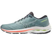 Mizuno Onda Ispirare 18, Scarpe da ginnastica Uomo, Smokeb Bianco Neonflame, 42.5 EU