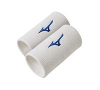 Mizuno Braccialetto Wristband Long unisex 1 paio Bianco/Blu Taglia NS