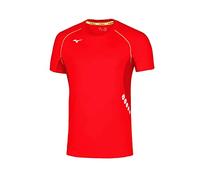 Mizuno Premium JPN Tee Maglietta, Rosso, M Uomo
