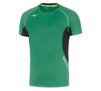 Mizuno Premium Tee Maglietta da Uomo, Uomo, Maglietta, U2EA700235, Verde/Nero, S