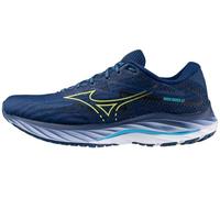 Mizuno Scarpe da Corsa Wave Rider 27 da Uomo, Peonia Navy/Verde Sharp, 40.5 EU